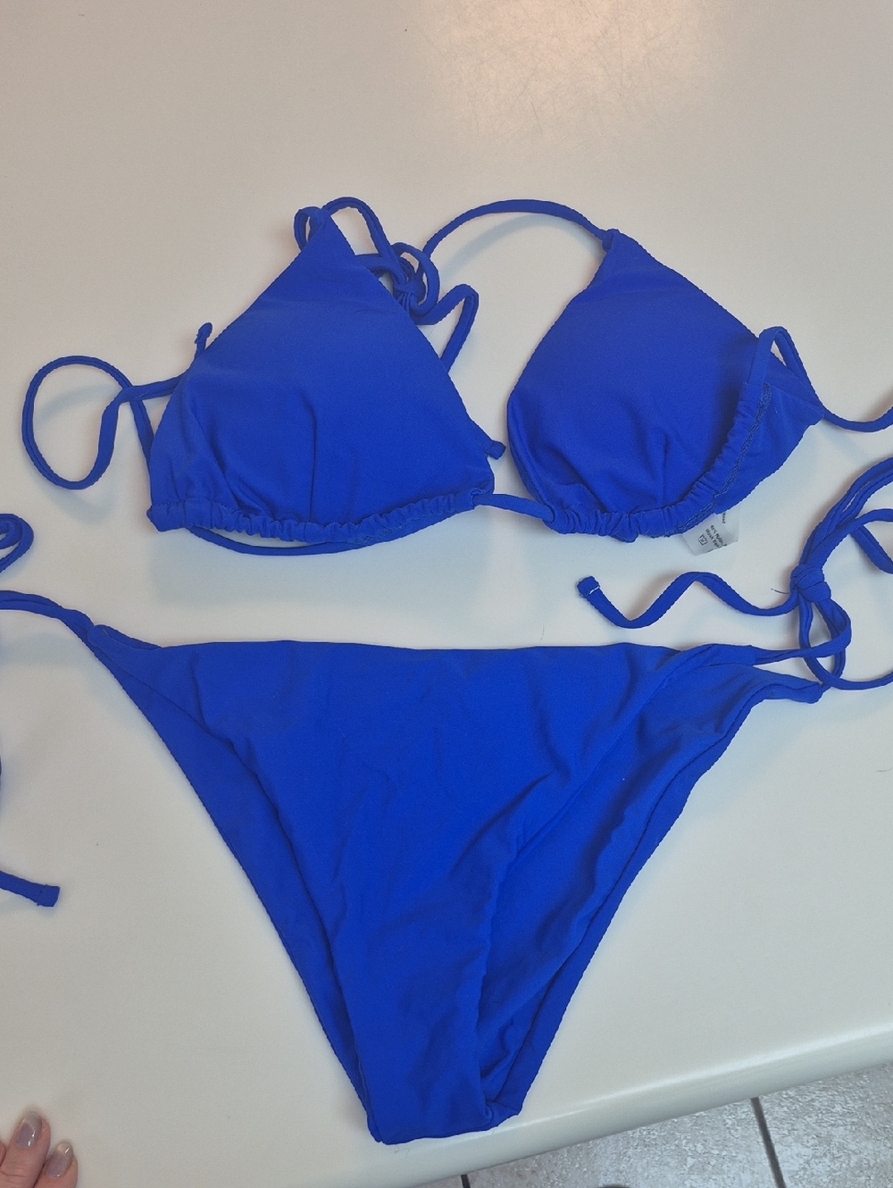 SHEIN Cobalt Blue String Bikini new runs small